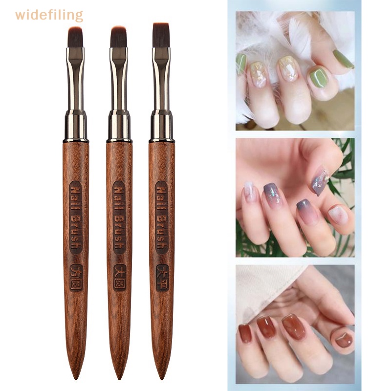 1 Cọ Vẽ Móng Tay Đầu Tròn Cán Gỗ