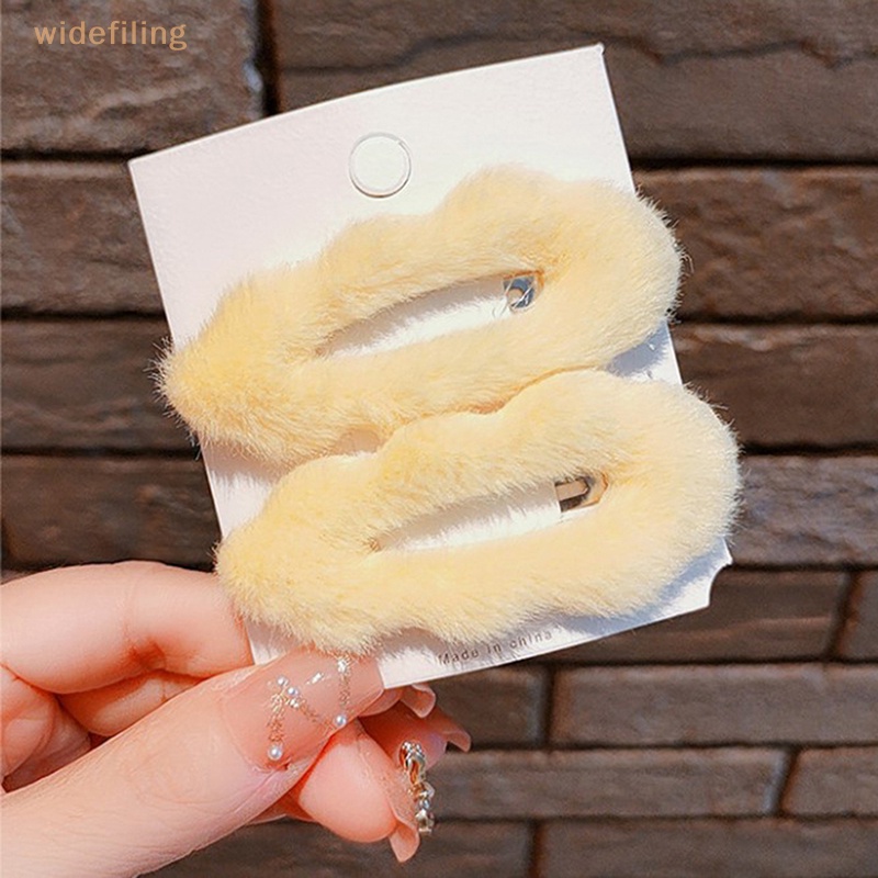 Kẹp Tóc Đính Lông Nhung Đơn Giản Chất Lượng Cao Cho Nữ