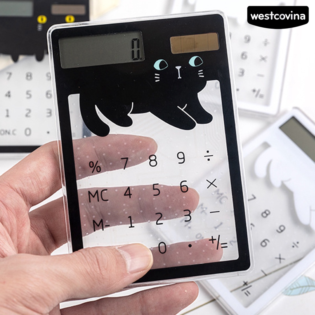 [WSTN] [WSTN]✎Máy Tính Năng Lượng Mặt Trời Đếm Bước Nhanh Trong Suốt 8 Chữ Số