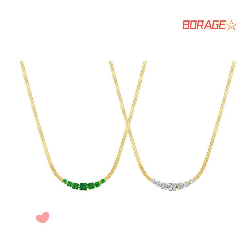 BORAG Vòng Cổ Choker Dây Xích Rắn Bằng Thép Không Gỉ 316L Sang Trọng Dành Cho Nữ