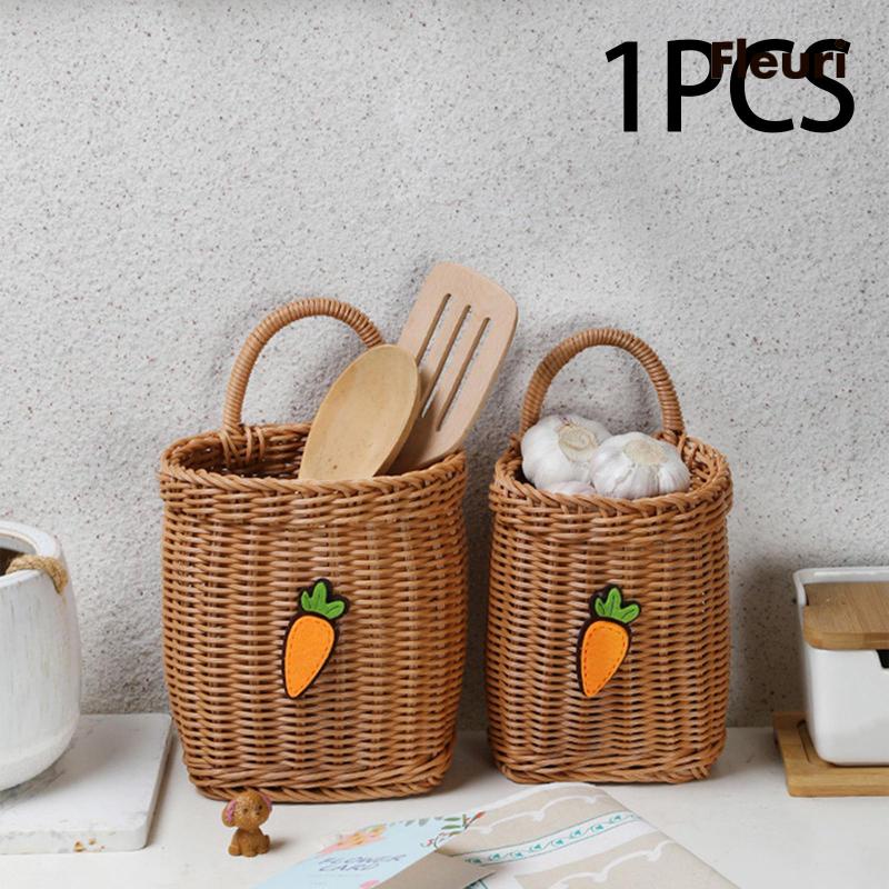 Giá Đỡ Treo Tường Đựng Rau Củ Quả Có Tay Cầm Tiện Dụng Cho Phòng Tắm / Nhà Bếp