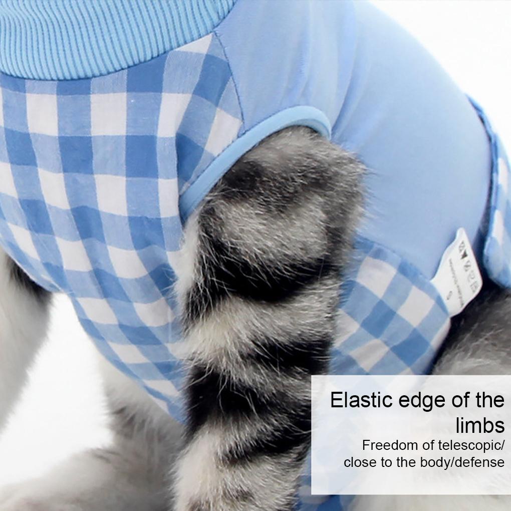 Bộ Đồ Phục Hồi Da Cho Thú Cưng Màu Xanh Dương Size S 28-33