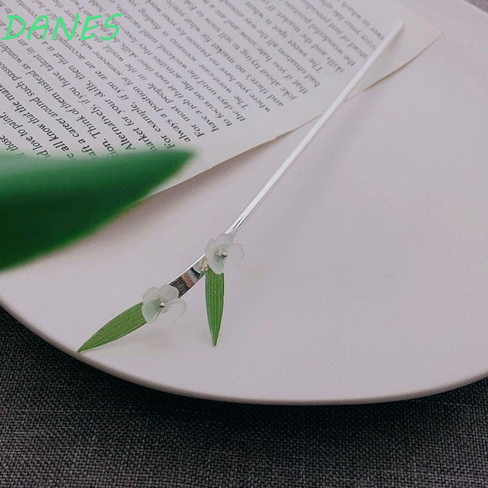 DANES Trâm Cài Tóc Kim Loại Hình Lá Tre Đơn Giản Thời Trang Cho Nữ