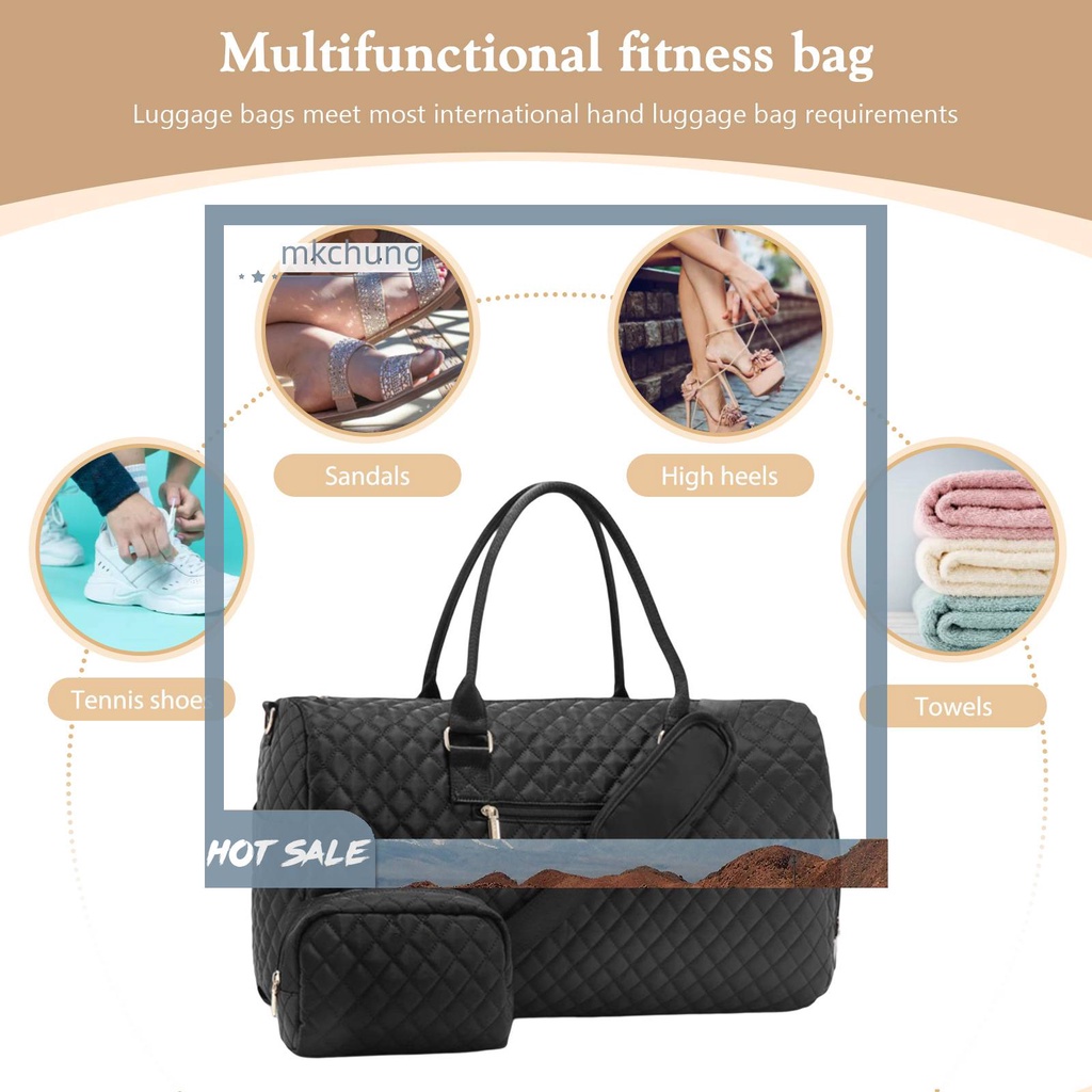 Túi Đựng Mỹ Phẩm Du Lịch / Tập Thể Thao Chia Ngăn Khô Và Ướt Tiện Dụng Cho Nữ