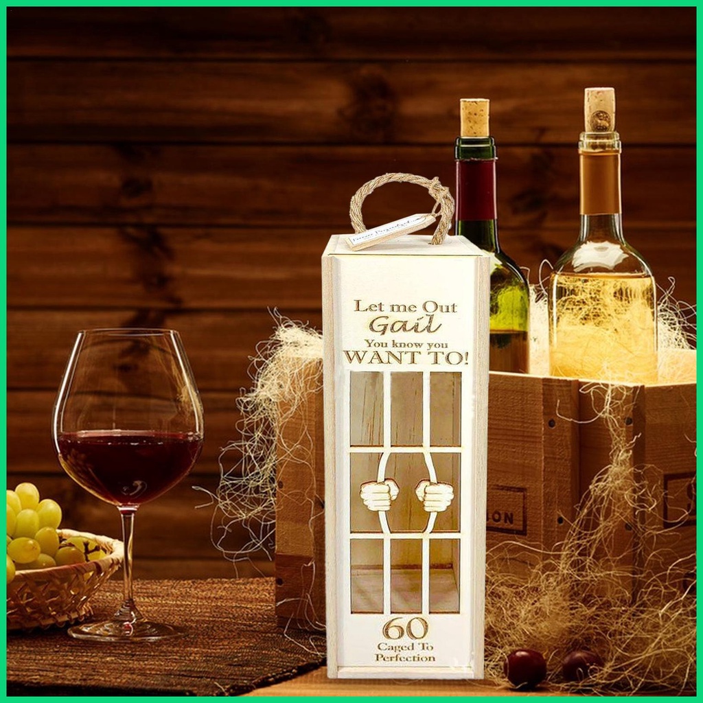 Hộp Quà Tặng Bảo Vệ Chai Nước Uống Có Tay Cầm Họa Tiết Lưới Nhỏ Gọn Thích Hợp Làm Quà Sinh Nhật Jwvn