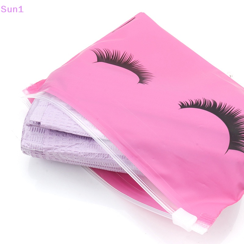 Set 1: 10 Túi Nhựa Đựng Đồ Trang Điểm Có Khóa Kéo Tiện Dụng