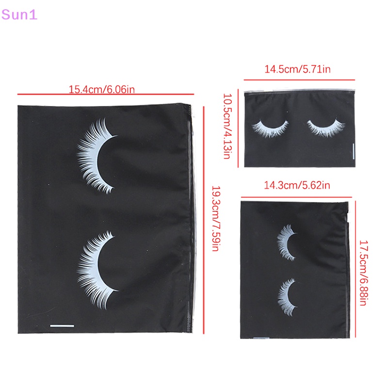 Set 1: 10 Túi Nhựa Đựng Đồ Trang Điểm Có Khóa Kéo Tiện Dụng