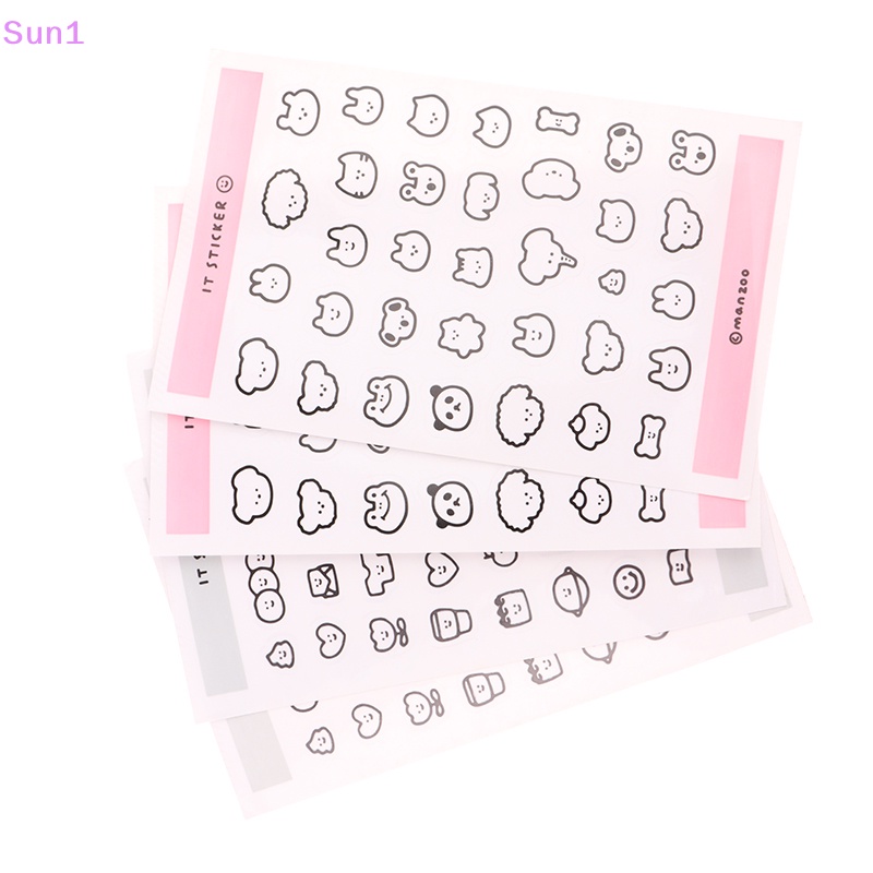 Set 1 &gt; 10 Sticker Dán Trang Trí Điện Thoại / Sổ Tay Hình Động Vật Dễ Thương