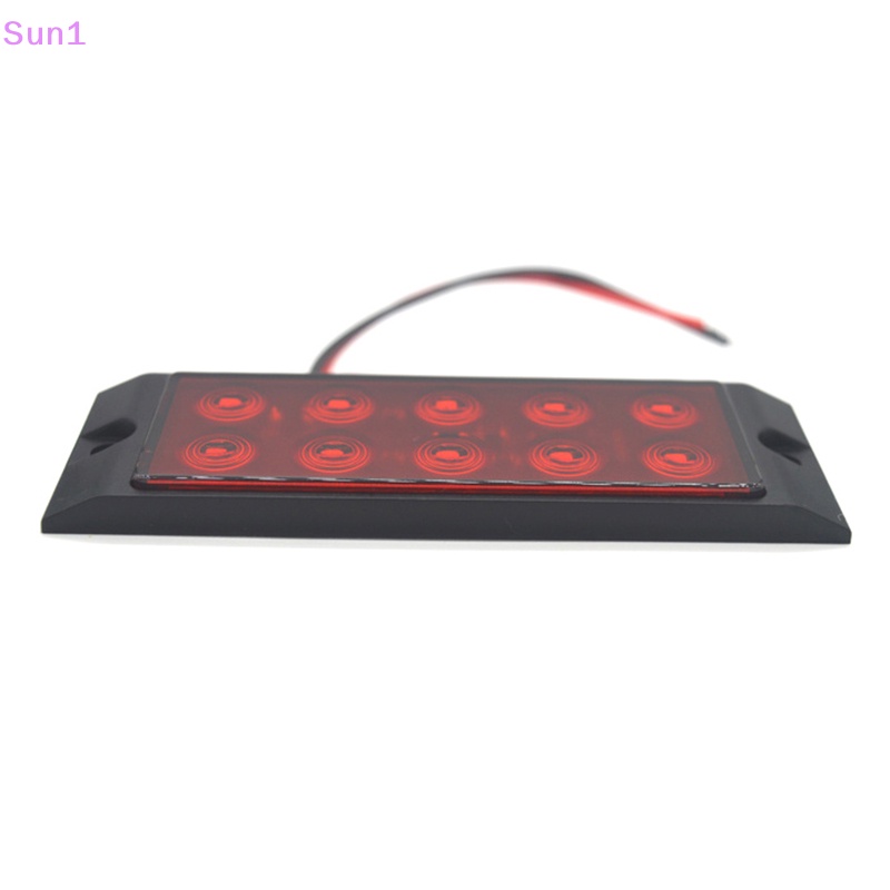 1 Đèn Tín Hiệu 12-24V 10 Bóng Led Hai Mặt Chống Nước Gắn Đuôi Xe Tải