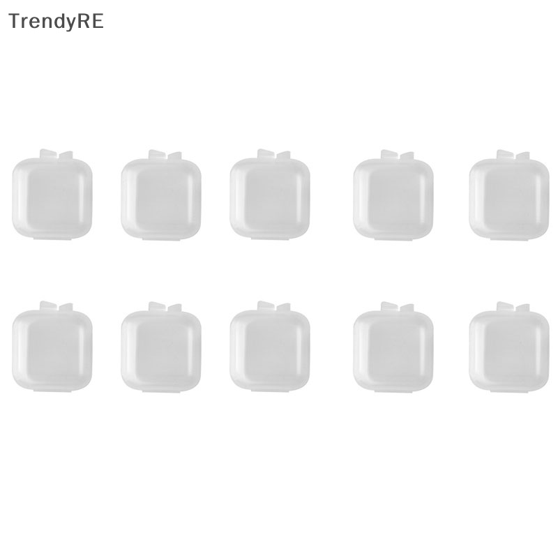 Set 10 Hộp Nhựa Vuông Trong Suốt Đựng Trang Sức Tiện Lợi