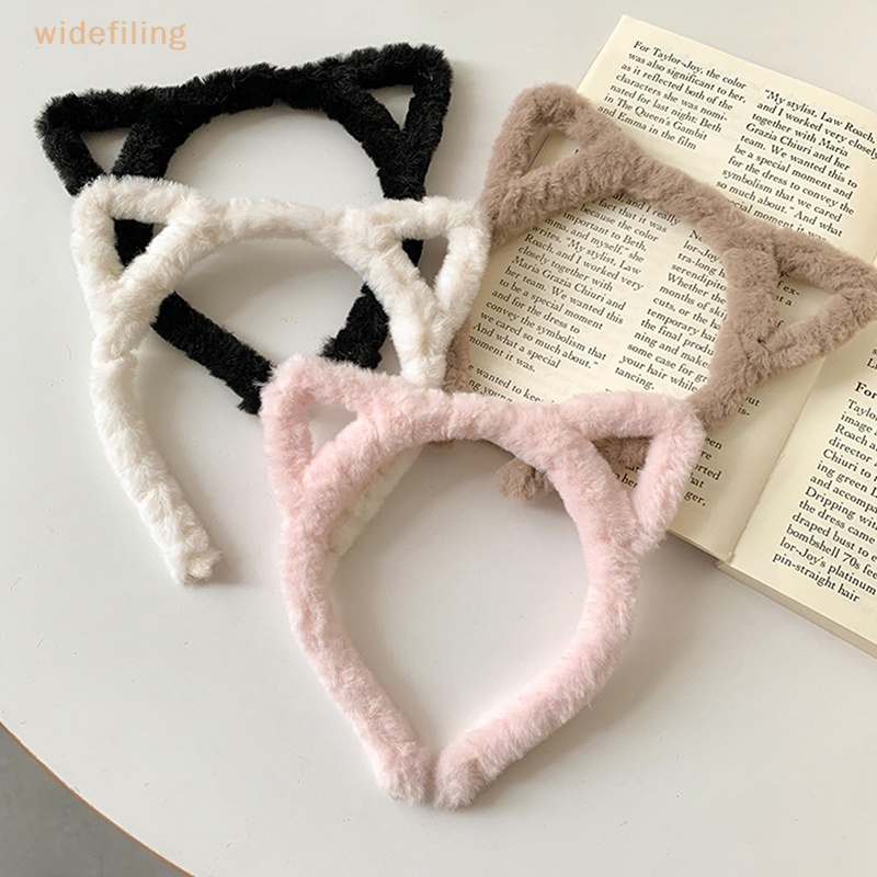 Băng Đô Cài Tóc Tai Mèo Bằng Len Phối Nhung Thời Trang Thu Đông Cho Nữ