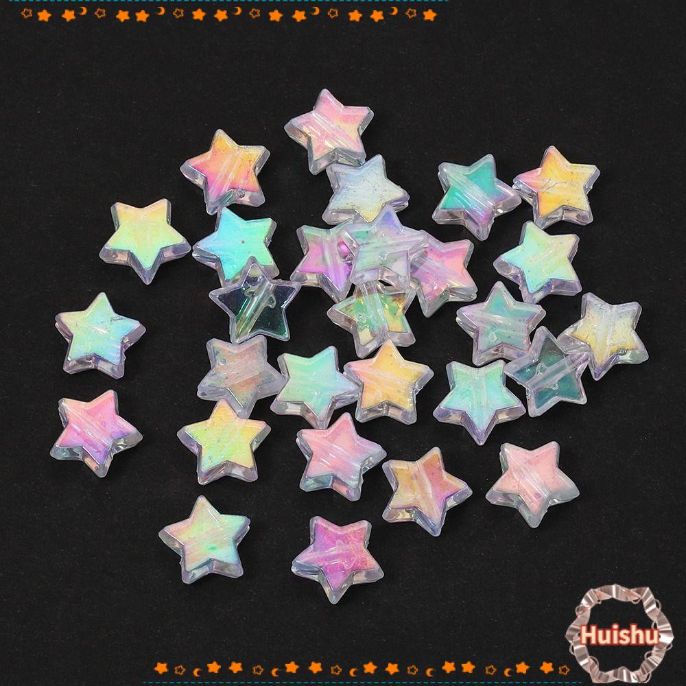 Set 200 Hạt Cườm Hình Ngôi Sao 11mm Nhiều Màu Sắc Dùng Để Làm Đồ Trang Sức Thủ