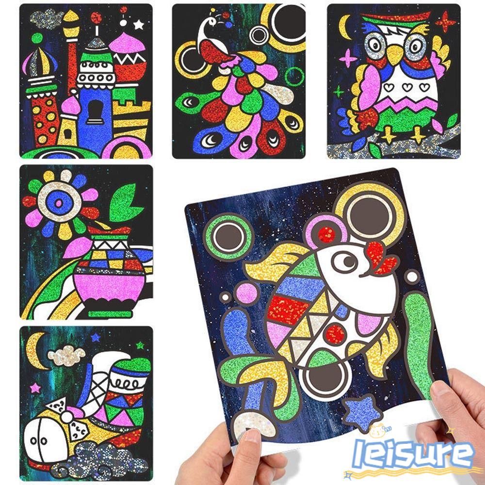 LEISURE Bộ 9 / 12 / 15 / 20 Sticker Hoạt Hình Xinh Xắn
