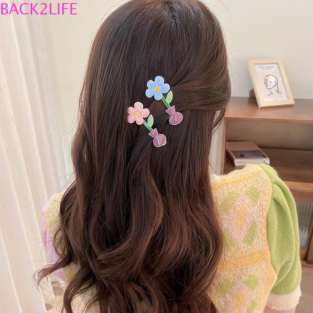 BACK2LIFE Kẹp Tóc Hình Hoa Phong Cách Vintage Cho Nữ