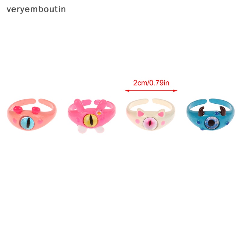 Nhẫn Cưới Dạng Hở Hình Mắt Mèo Màu Xanh Lá Cây Dễ Thương Thời Trang Cho Nữ