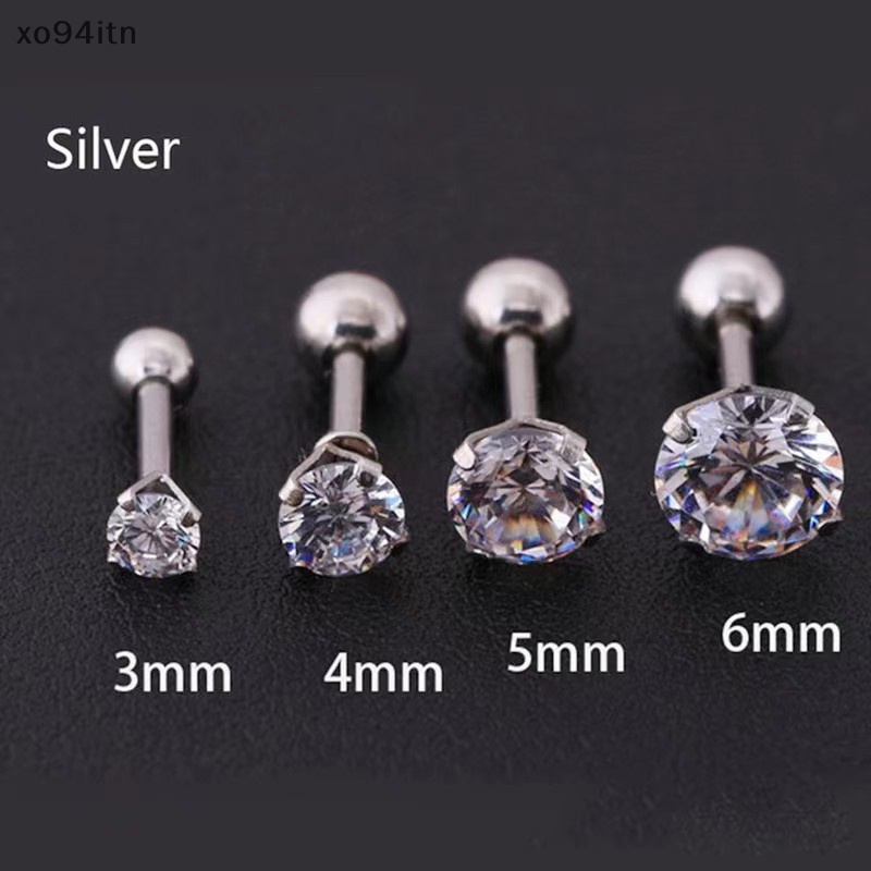 1 Đôi Khuyên Tai 4 Chấu Đính Đá Cá Tính