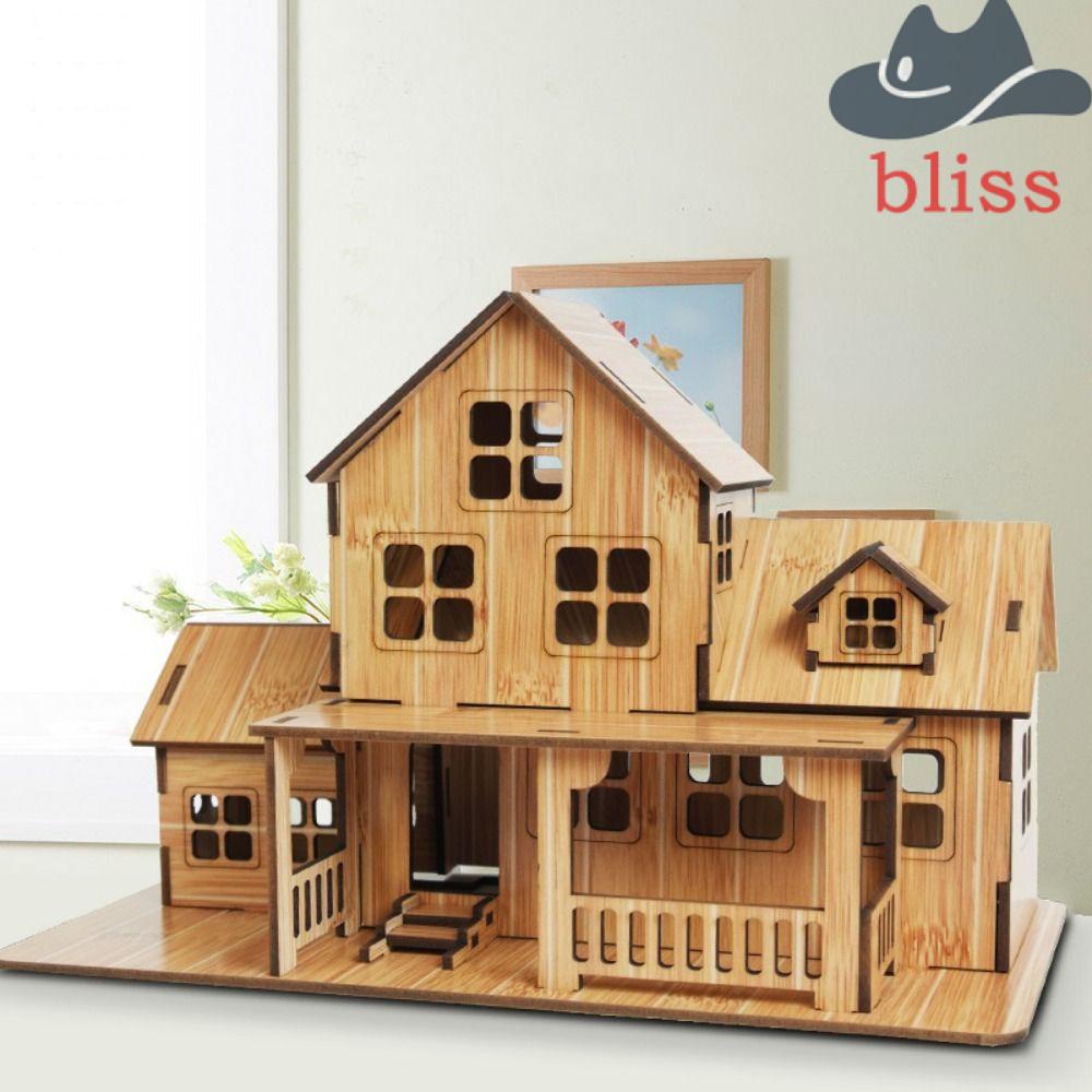 BLISS Bộ Đồ Chơi Lắp Ráp Ngôi Nhà 3D Bằng Gỗ