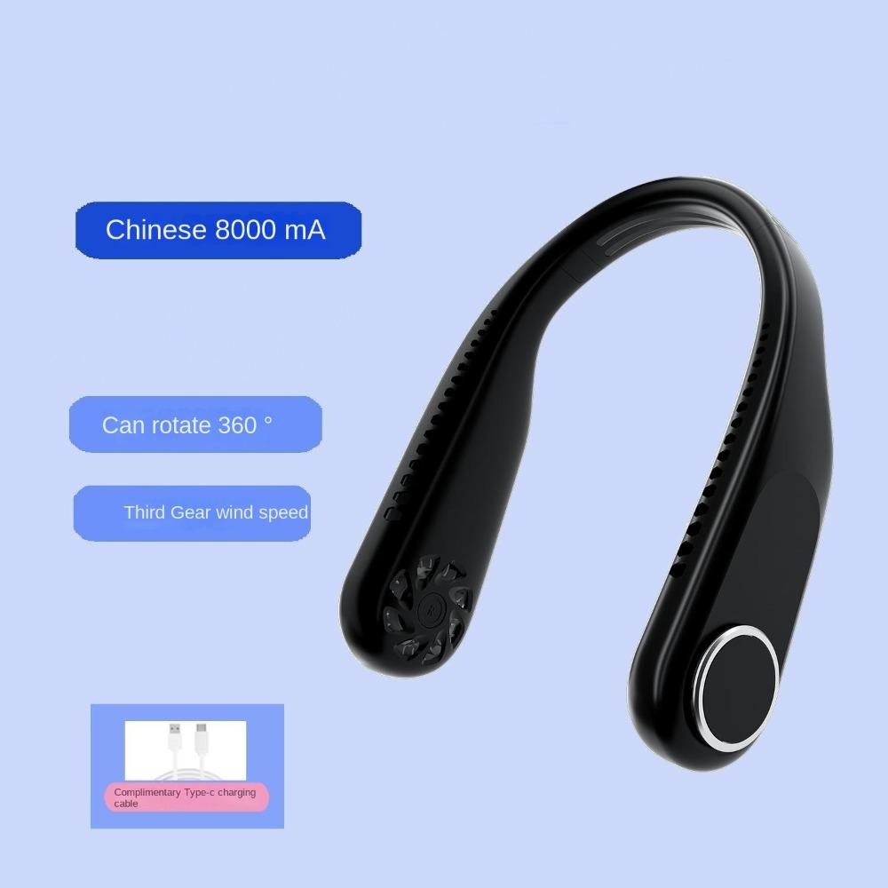 SUYO Quạt Làm Mát Không Cánh Mini 3 Tốc Độ Điều Chỉnh 360 Độ Màu Đen°Quạt Điện Cầm Tay Gọn Nhẹ Có Thể Xoay Được Dùng Khi Đi Du Lịch