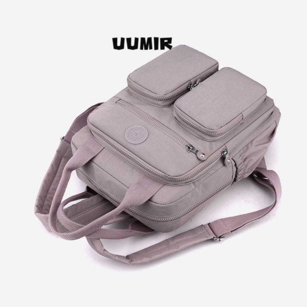UUMIR Ba Lô Đi Học Đựng Laptop Nhiều Ngăn Có Tay Cầm Mềm Mại Chống Thấm Nước Màu Trơn Thời Trang Dành Cho Nữ