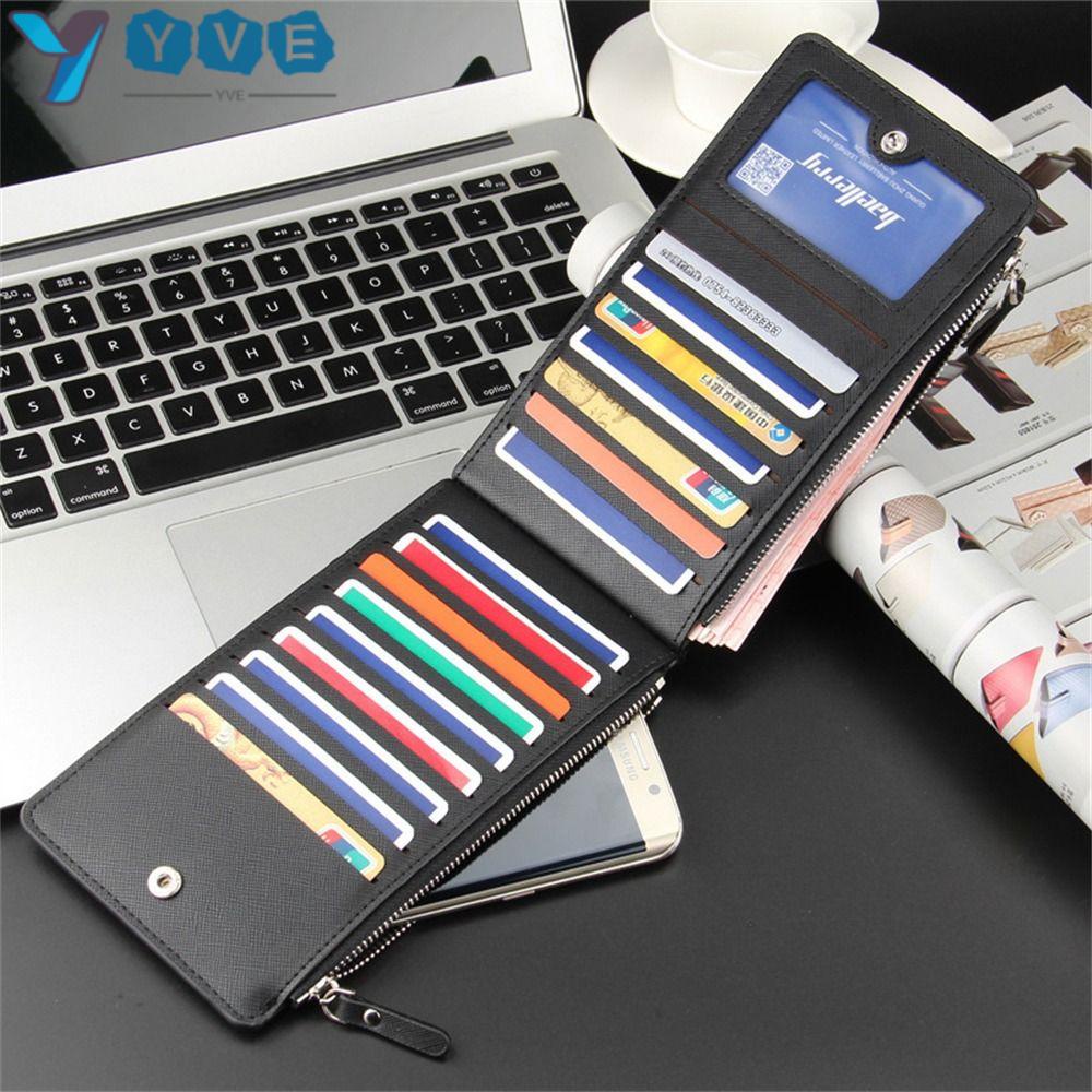 YVE Ví Đựng Thẻ 16 Ngăn Gập Đôi Sức Chứa Lớn Đơn Giản Cho Nam