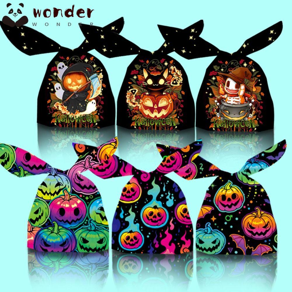 WONDER Túi Đựng Bánh Kẹo Hình Tai Thỏ / Dơi / Bí Ngô Dễ Thương Cho Bé