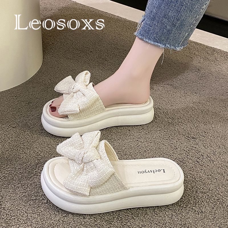 Leosoxs dép sandal nữ dép nữ dép bánh mì nữ dép bánh mì Chống Trượt 070721