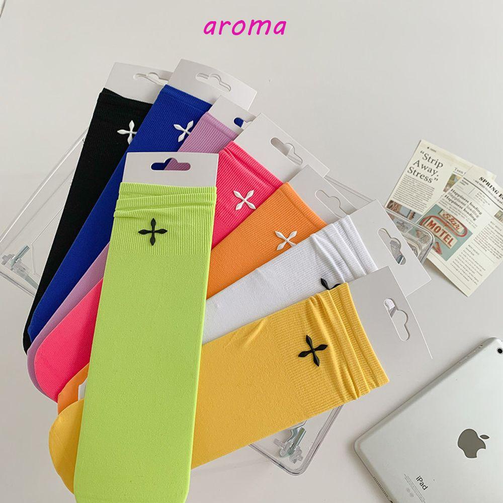 AROMA Vớ Lụa Họa Tiết Đan Chéo Phong Cách Lolita Nhật Bản Harajuku Mùa Hè Cho Nữ