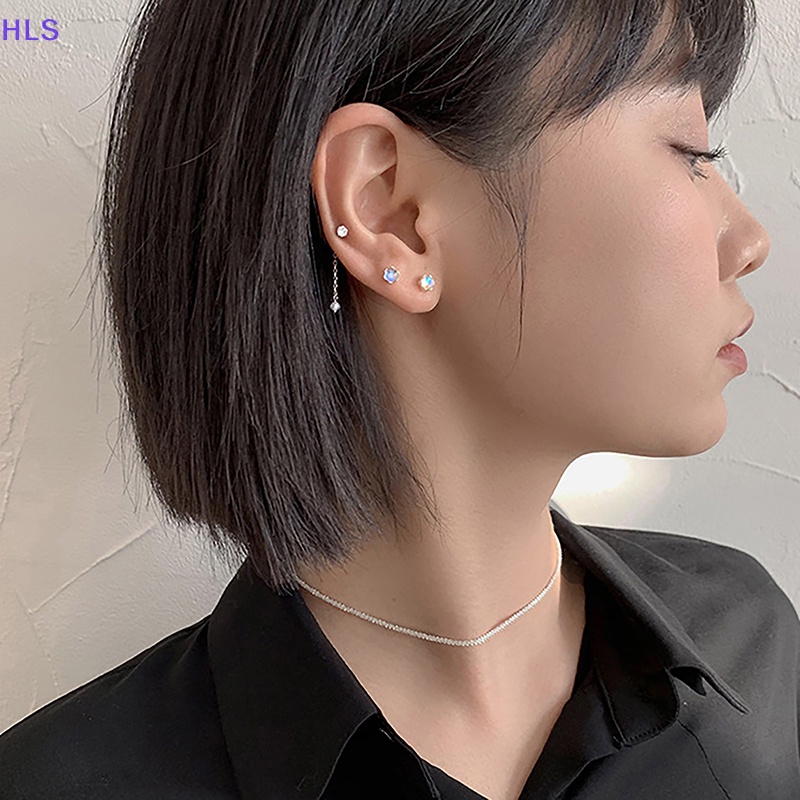 1 Đôi Khuyên Tai Dạng Xoắn Ốc Đính Đá Mặt Trăng Thời Trang Dự Tiệc Cho Nữ