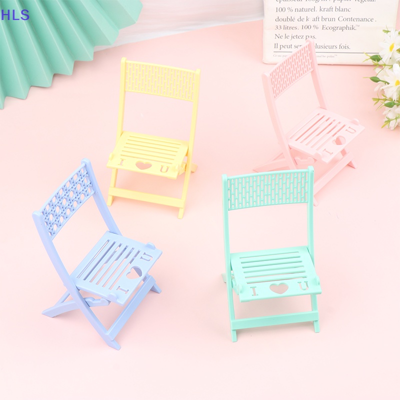 [HLS] 1 Mô Hình Ghế mini Nhiều Màu Có Chân Đứng Để Bàn Trang Trí Phong Cảnh Nhà Búp Bê