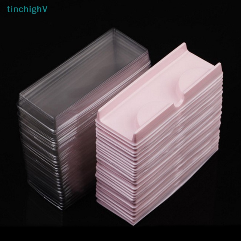 [TinchighV] Set 50 Khay Nhựa Đựng Lông Mi Giả Trong Suốt Hình Tam Giác [Mới]