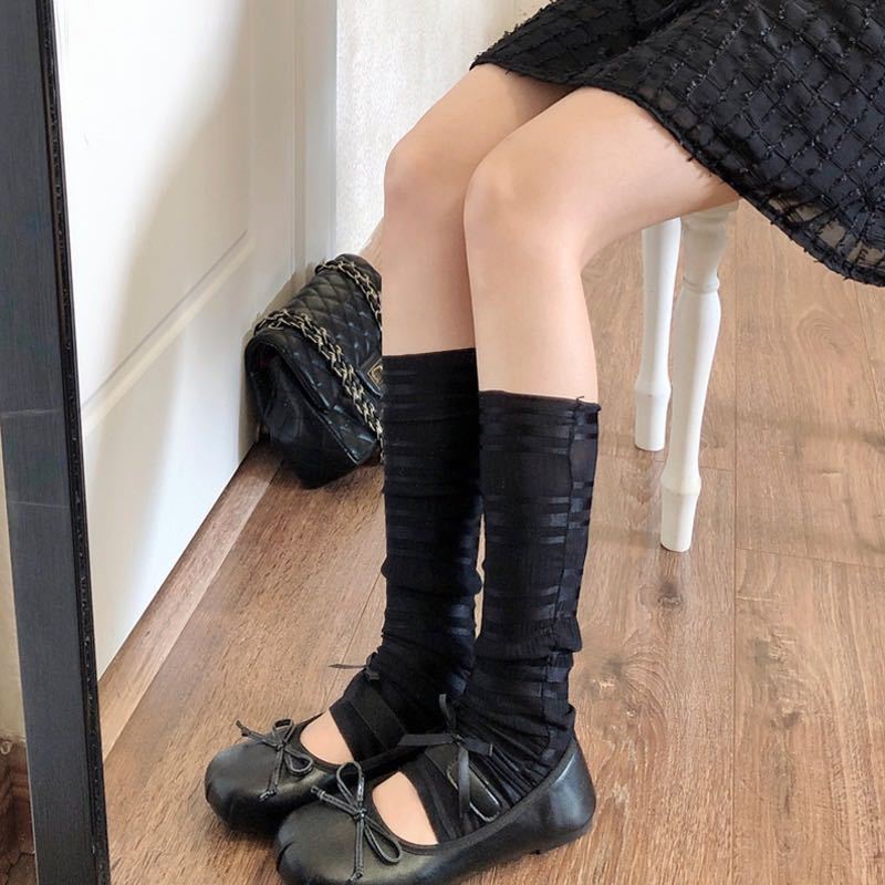 Tất Dệt Kim Phối Ren Mỏng Thời Trang Mùa Hè