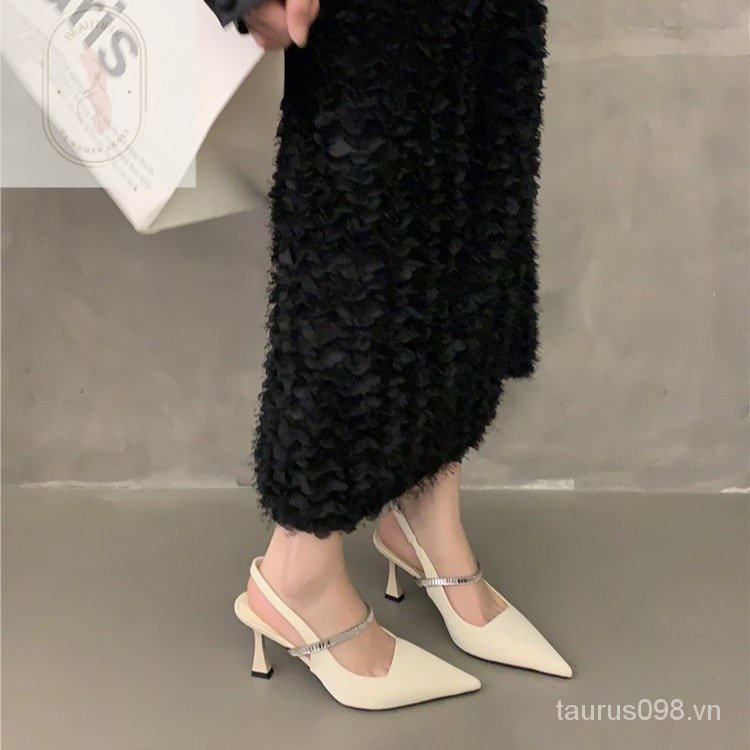 Giày Sandal Cao Su Pu 3-5cm Hở Ngón Phối Khóa Cài