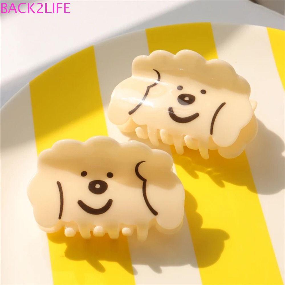 BACK2LIFE Kẹp Tóc Càng Cua Họa Tiết Hoạt Hình Bằng Acrylic Thời Trang Hàn Quốc Ngọt Ngào Sáng Tạo