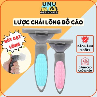 Lược chải lông chó mèo thiết kế bồ cào có nút gạt lông, thích hợp chải lông cho chó mèo lông ngắn và dày – UNU Pet House