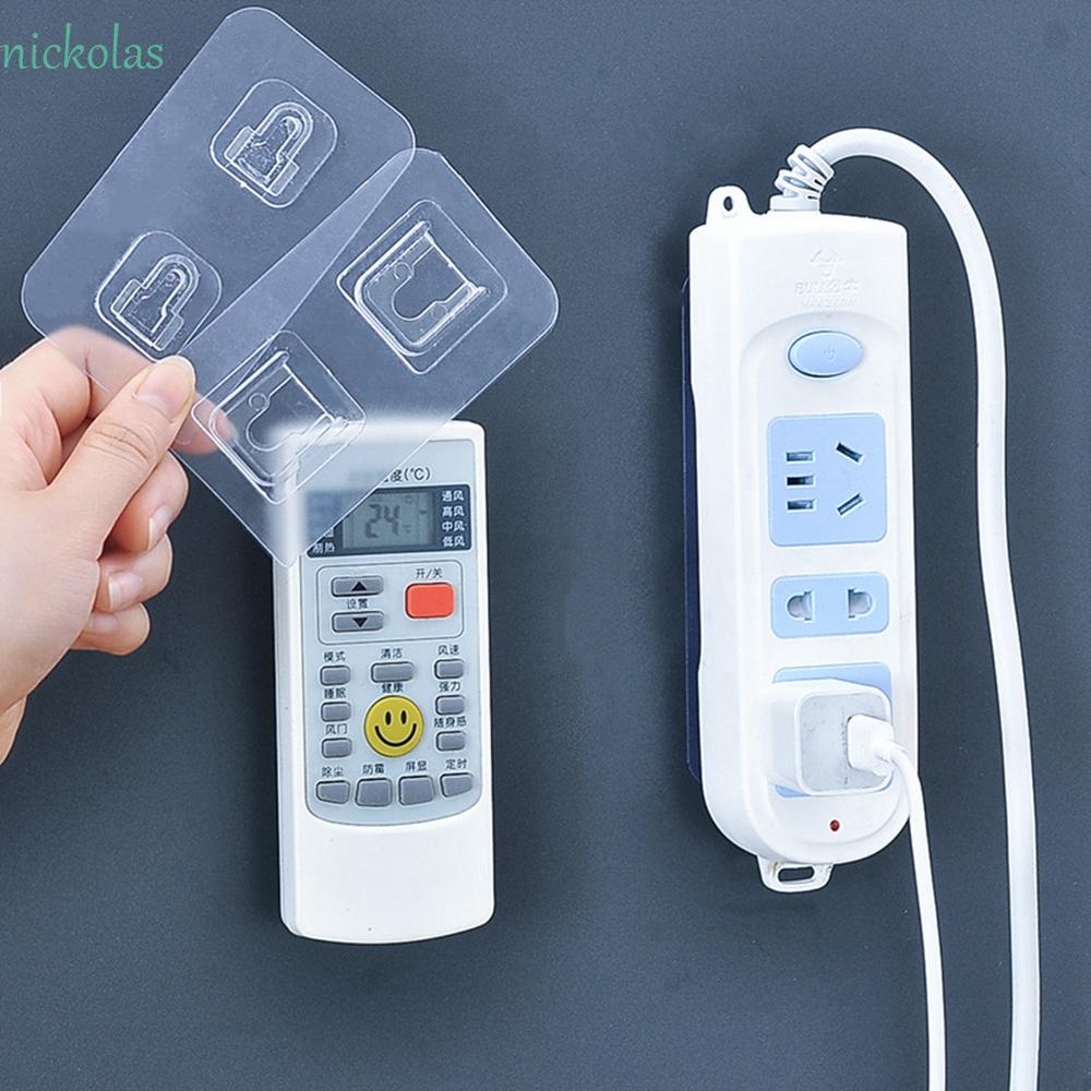 NICKOLAS Giá Đỡ Ổ Cắm Điện Gắn Tường Không Đục Lỗ Trong Suốt