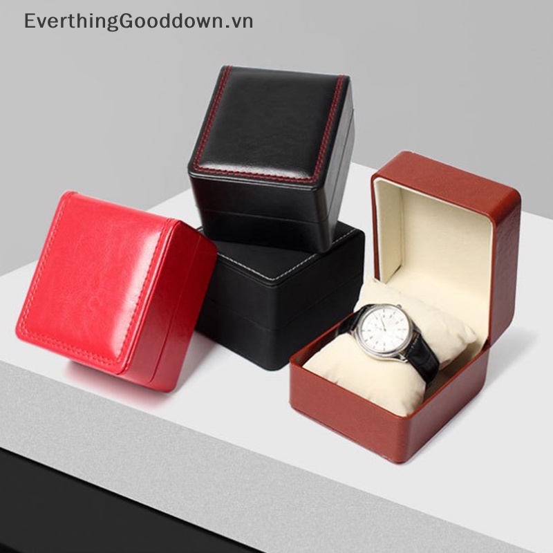 Everthinggooddown 1 Hộp Đựng Đồng Hồ Bằng Da PU Sắp Xếp Gọn Gàng