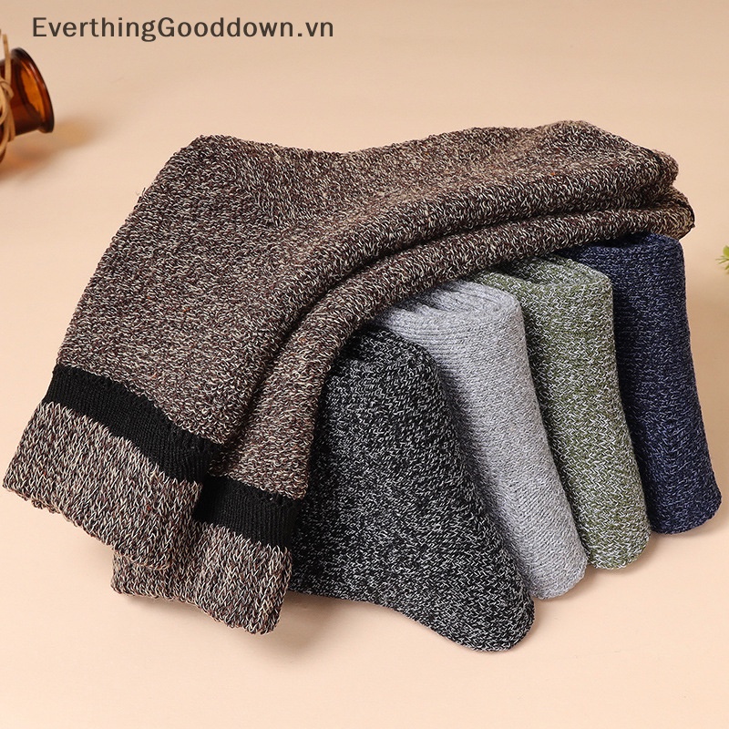 Tất Cotton Dày Dặn Giữ Ấm Thoáng Khí Cho Nam