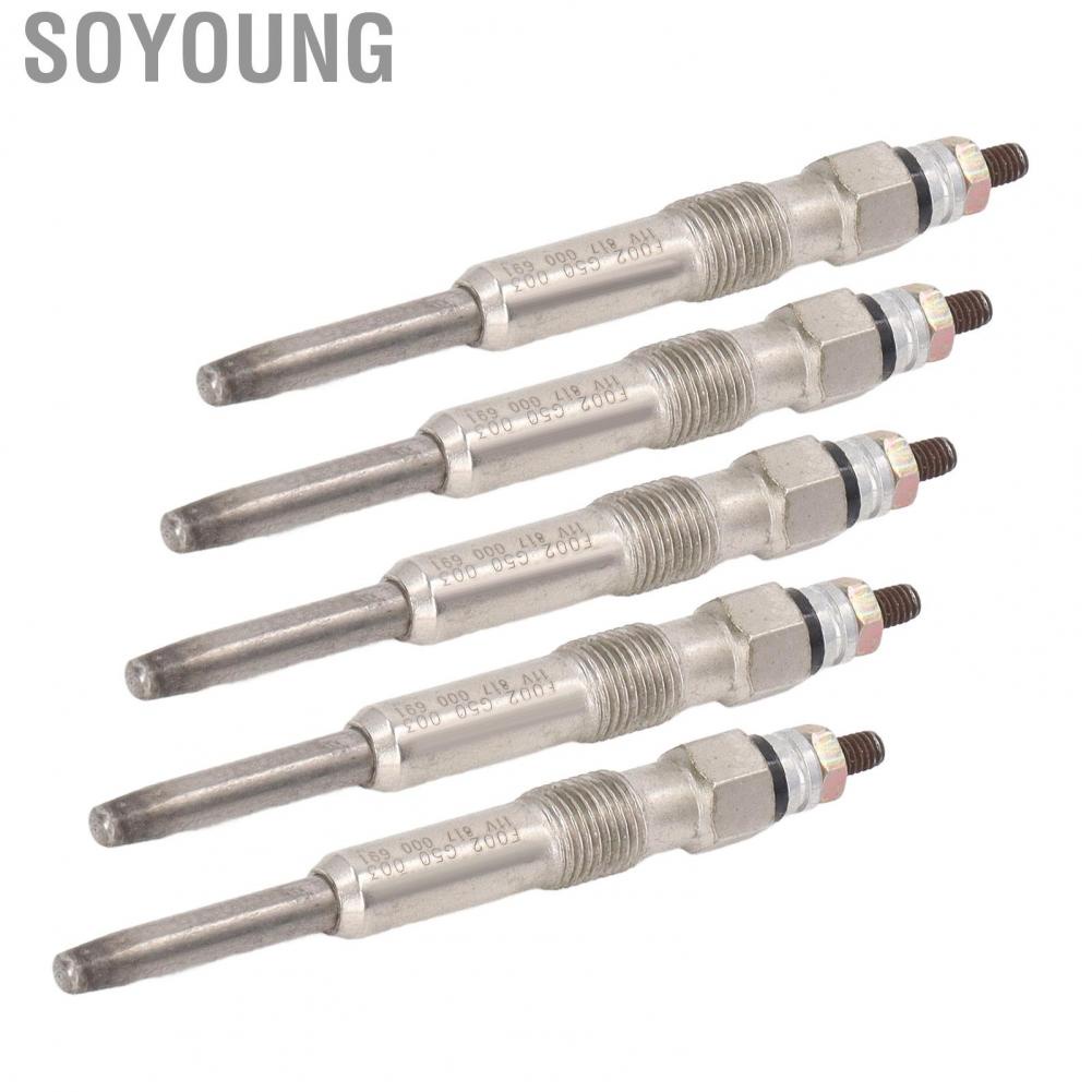 Soyoung Heater Glow Plugs  OEM Standard Direct Fit 5PCS Heavy Duty Plug Set for Automobile