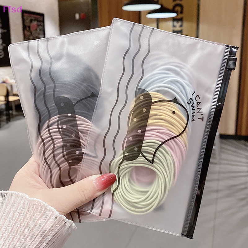 Túi 100 Dây Buộc Tóc Cao Su Co Giãn Cho Nữ