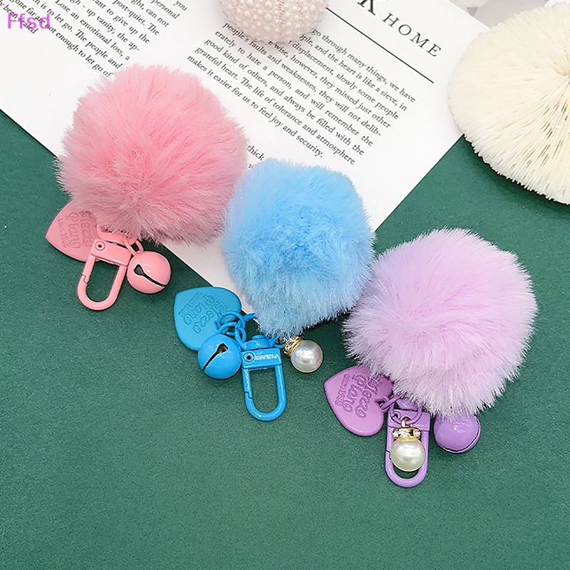 1 Móc Khóa Banh Lông Giả 8cm Nhiều Màu Sắc Thời Trang Dành Cho Nữ