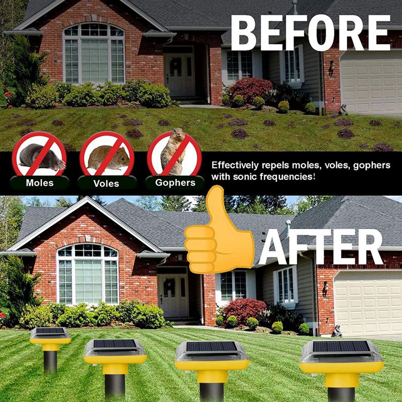 Thiết Bị Đuổi Côn Trùng Phân Tử Sóng Siêu Âm Cho Repelling Voles Voles, Repels Moles, Vole Deterrent