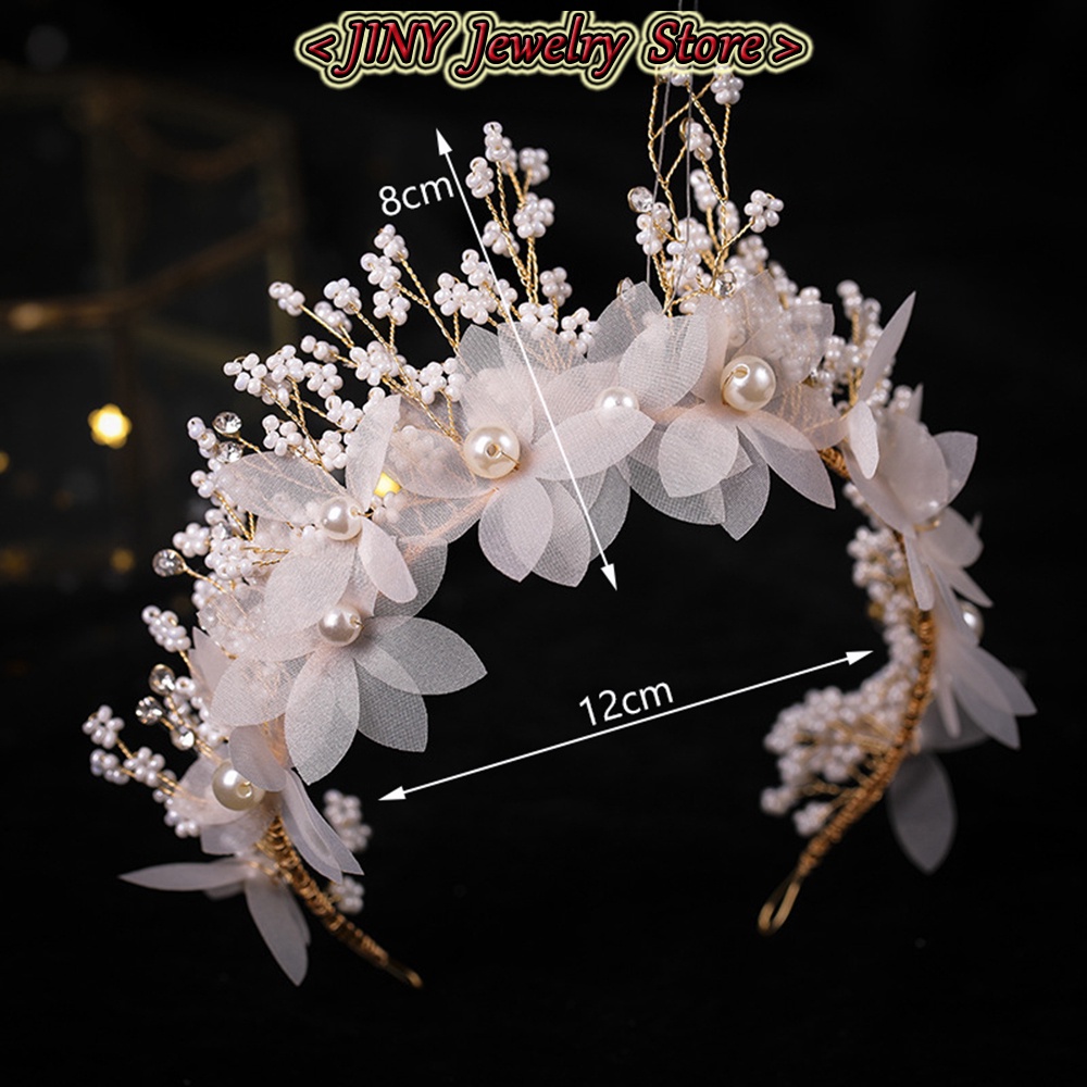 Băng Đô Cài Tóc Đính Ngọc Trai Nhân Tạo Thanh Lịch