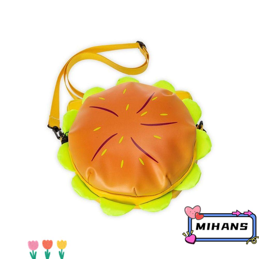 MIH Túi Đeo Vai Da Pu Hình Hamburger Dễ Thương Cho Nữ