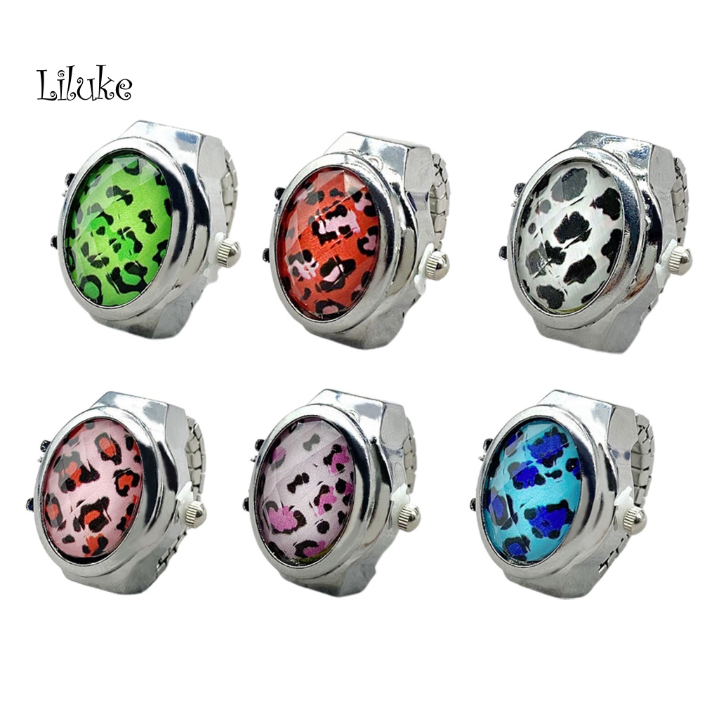 Lk Nhẫn Đồng Hồ Đeo Tay Đá Quý Họa Tiết Da Báo Bằng Hợp Kim Đẹp Mắt Thích Hợp Làm Quà Tặng Hàng Ngày