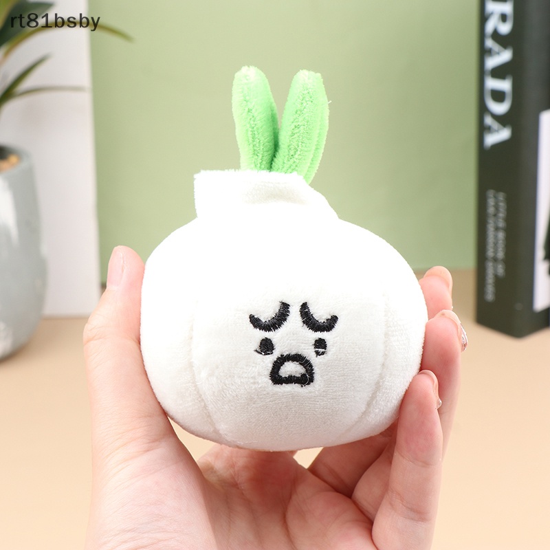 Móc Khóa Hình Hành Tỏi Xanh Lá Nhồi Bông Dễ Thương