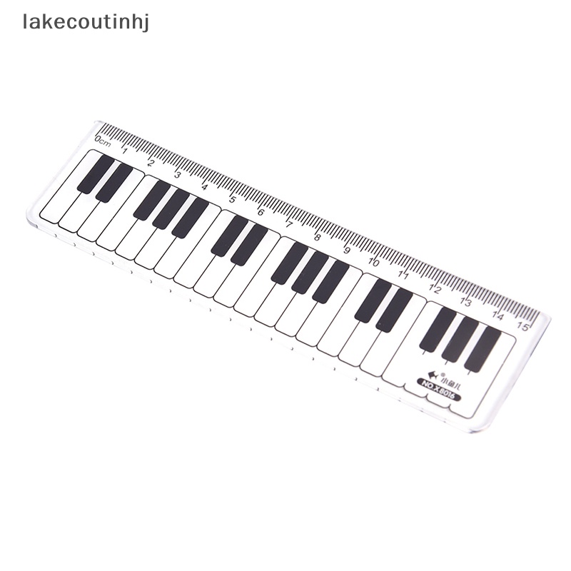 Thước Nhựa Đo Phím Đàn Piano 15cm 6in Màu Trắng Đen