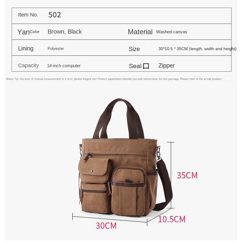 Hàng Mới Về Mới Túi Xách Đeo Chéo Vải Canvas Phong Cách Nhật Bản Thời Trang Cho Nam