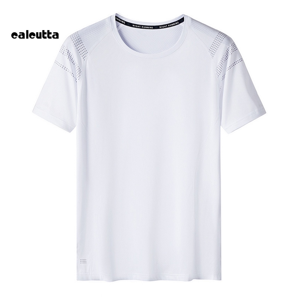 Áo Thun Tay Ngắn Cổ Tròn Màu Trơn Thoáng Khí Thời Trang Mùa Hè Cho Nam