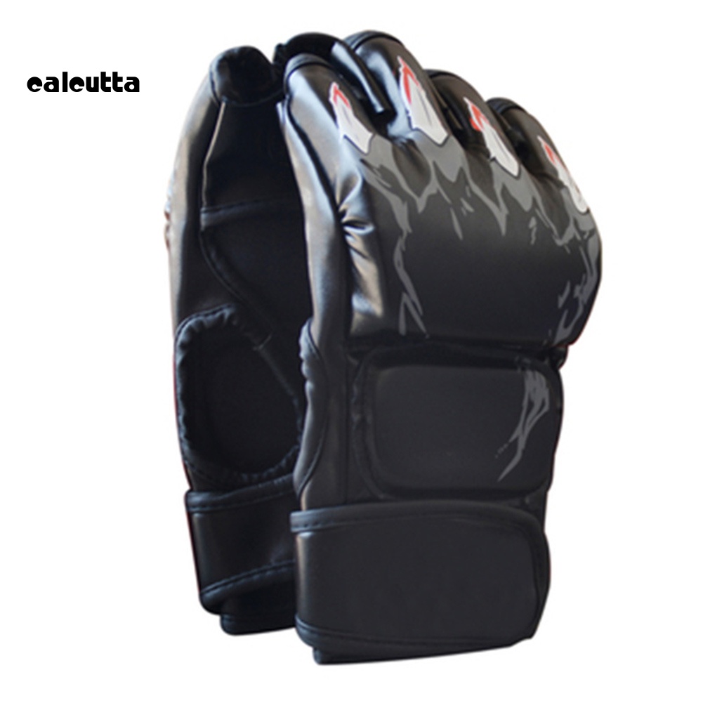 Găng Tay Da Hở Ngón Tập Boxing MMA Chuyên Dụng Cho Người Lớn