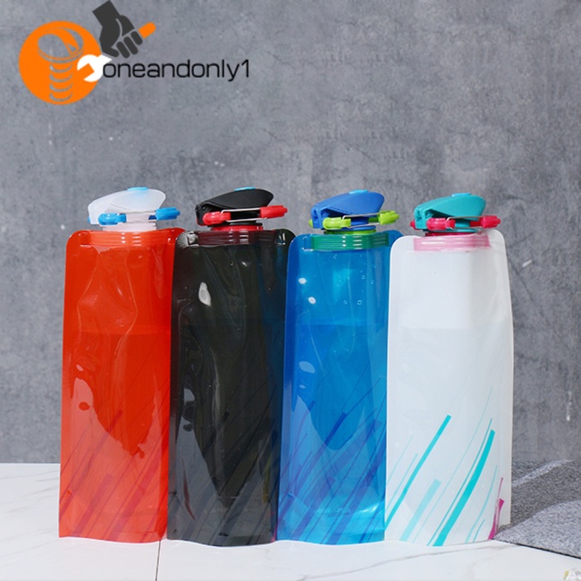 Bình Nước Thể Thao 700ml Chống Thấm Nước Có Thể Gấp Gọn Tiện Dụng